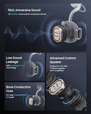 Open-Ear Bluetooth Computer Headset, Noise Cancelling Mic + Mute Button, USB-A Dongle Compatible with PC SHOKZ