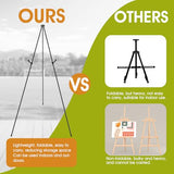 Easel Stand for Display, 6 Pack Portable Foldable Metal Easel, Easels for Signs Wedding Logos,Arts,