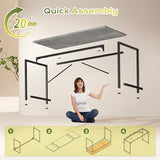 PRAISUN 55 Inch Computer Desk, Home Office Desk with Spacious Desktop