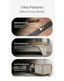 UZZUR L-Shaped Executive Desk, Desk with Storage Drawers