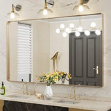 LOAAO 60"X36" Gold Bathroom Mirror