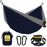 Wise Owl Outfitters Camping Hammock – 500lbs Portable Hammock with Tree Straps - Travel, Backpacking, Hiking, Outdoors Camping Gear - Double