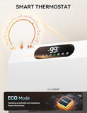 GiveBest Electric Wall Heater, Space Heaters for Indoor Use, 1500W Smart Heater with Adjustable Thermostat, Remote Control, Works with Alexa, 12H Timer Heat for Bedroom Office Home Garage RV, White