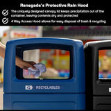 Large Capacity 50 Gallon Waste Bin Made of 100% Recycled Plastic Commercial Outdoor Trash Can