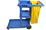 Janitor Cart Commercial Housekeeping Utility Cart with 3 Shelfs