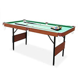 55 in Folding Billiard/Pool Table (Green 3-in-1 Multi Game)-Portable and Space RACK