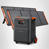 Jackery HomePower 3600 Plus Portable Power Station with 2x 200W Solar Panels, 3600W AC Output, 3584Wh LFP Solar Generator, Expandable up to 21kWh, Essential Home Backup for Home Use, Emergencies, RV