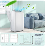 Portable Air Conditioners, 12000 BTU Portable AC for Rooms Up to 550 Sq.Ft. 3-In-1 AC with Fast Cooling, Dehumidifier & Three Speed Fan, 24H Timer/Remote Control/Ultra Quiet for Bedroom, White