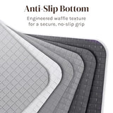 Cooler Kitchen Extra Thick Flexible Plastic Cutting Board Mats with Food Icons & EZ-Grip Waffle Back, (Set of 6) Dishwasher Safe