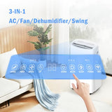 16000 BTU Wi-Fi Smart Portable Air Conditioner, 3-in-1 Cool/Dehumidify/Fan Portable AC Unit, Cools Up to 800 Sq.Ft