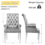 AODCHR Upholstered Velvet Accent Dining Chair, Elegant Tufted Dining Room