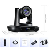 iuZee AI Auto Tracking PTZ Camera 3G-SDI/USB3.0/HDMI/LAN IP PoE Live Streaming 20X Optical and 8X Digital Zoom Camera 1080P 60FPS for Church Services Worship Education Events vMix OBS YouTube