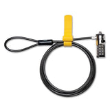 Combination Cable T-Bar Standard Lock Slot for Laptops, Resettable 4 digit password with 6 Foot Cable