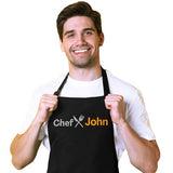 Personalized Embroidered Chef Apron for Men and Women with Custom Name Design- Custom Adult Aprons - Perfect Kitchen Cooking Accessory and Chef's Gift for Mothers Day, Fathers Day and Holidays