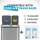 Compartment Step Trash Can – Kitchen Garbage Can with Waste & Recycling Bins – Slow-Close Lid, Odor Control, Hands-Free