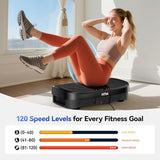 HTM Vibration Plate Exercise Machine - 330lbs Weight Capacity, 120 Speed Levels, Full Body Workout Shake Board for Home Fitness, Toning and Wellness