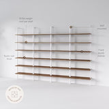 Nathan James Theo 6-Shelf Tall Bookcase, Wall Mount Bookshelf
