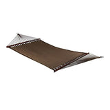 Sunnydaze Soft-Spun Polyester Rope Double Hammock for Outside - 600-Pound Weight Capacity Extra Large Hammock - Mocha