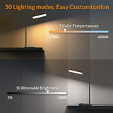 LEPOWER Desk Lamp, 800LM LED for Home Office, 12W Reading for Desk, Eye-Caring Light, Touch Table Gooseneck Lamp, Study (Black)