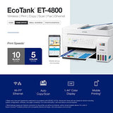 Epson EcoTank ET-4800 Wireless All-in-One Cartridge-Free Supertank Printer with Scanner, Copier