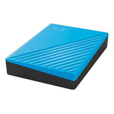 Portable External Hard Drive, Blue, backup software with defense against ransomware, and password protection