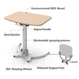 Mobile Laptop Standing Desk Carts on Wheels, Rolling Desk Adjustable Height Single Monitor