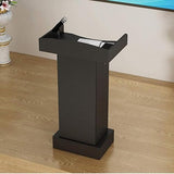 Podium Portable Lectern Wooden Podiums with Drawer and Open Storage Podium Stand Conference Table