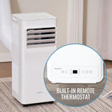 Keystone 8,500 BTU ASHRAE/5,000 BTU DOE 115V Portable Air Conditioner with Dehumidifier and Remote Control, AC for Apartment, Bedroom, Small Rooms up to 200 Square Feet in White