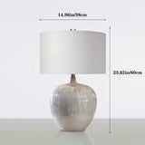 Scandinavian Light Bedroom Bedside Desk Lamp Simple Fabric Ceramic Desk Light Restaurant Bar B&B Lighting Fixture Sofa Side Living Room Study Writing Desk Reading Table Lamp