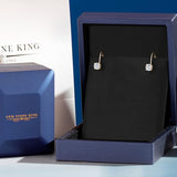 Gem Stone King 0.20-1.50 Cttw 14K Yellow Gold Round Lab Grown Diamond Leverback Dangle Earrings
