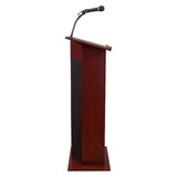 Pemberly Row 30W Sound Lectern, Power Plus Wood Podium with Microphones