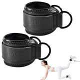 JOBGAIN Ankle Strap for Cable Machine (2 Pack), Ankle Resistance Bands, Cable Kick Back Straps for Gym, Glute Workouts, Black