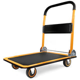 Foldable Platform Truck Push Dolly 330 lb Capacity 28.75" x 18.75" x 33" Heavy‑Duty