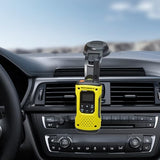 UAYESOK Adjustable Walkie-talkie Car Mount, Speaker Mic Vehicle Holder (Vacuum Suction Cup, Windshield Dashboard Mounting) For HT, 2 way radio, Scanner