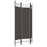 Zexlorith 3-Panel Room Divider, Foldable Fabric Partition Screen, Brown