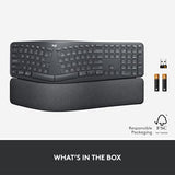Wireless Ergonomic Keyboard - Split Keyboard, Wrist Rest, Natural Typing, Stain-Resistant Fabric