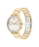 Movado Bold Women's Gold-Plated Crystal-Set Watch