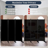 Room Divider Folding Privacy Screens W/Lockable Wheels, 132'' Partition Room Dividers