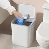 BXFIRS The ABS Smart Trash Can Automatically Opens The Lid for Home Use in The Living Room Kitchen Bedroom Garbage Bin