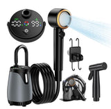 New Gen Portable Camping Shower, Long-Lasting 6000mAh Rechargeable Camp Shower with Shower Head & Sprayer,Upgraded Pressure,5 Spray Modes,IPX8 Waterproof Outdoor Camp Pump for Hiking, Travel, Car, Pet