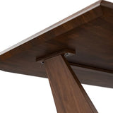 Final Title: Furniture of America Nazaen III 82.5" Mid-Century Modern Solid Wood Live Edge Dining Table with Steel Support, Walnut Finish, Seats 6–8