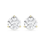 The Diamond Deal IGI Certified .50ct to 5.00 Carat Round Brilliant Lab-Grown Diamond 3-Prong Stud Earrings