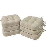 Shinnwa Dining Chair Cushions Set of 6, Dual-Layer Memory Foam Kitchen Chair