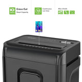 AU1035XA 10-Sheet Crosscut Paper/Credit Card Shredder with 4-Gallon Pullout Wastebasket Aurora