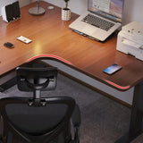 SABALON Office Desk Corner L-Shaped Smart Electric Lift Table for Gamers, Office