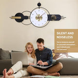 Anmotpe Oversized Large Modern Wall Clocks Iron Wall Clock Nordic Style Big Clocks Battery Operated for Living Room Office Bedroom kitchen-42 x 18.7 inch