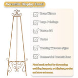 Metal Scroll Extra Large Free Standing Adjustable Display Stand Easel with Chain Support, Heavy Duty Easel for Sign, Wedding