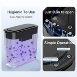 TIPGO Automatic Motion Sensor Bathroom Trash Can with Lid, 2.6 Gallon Touchless Trash Bin (Black)