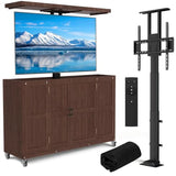 Coperat Solid Wood Outdoor Motorized TV Lift Cabinet for 32–65” TVs