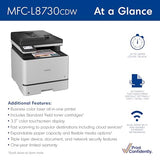 Brother MFC-L8730CDW Business Color Laser All-in-One Printer with Duplex Print, Scan, Copy